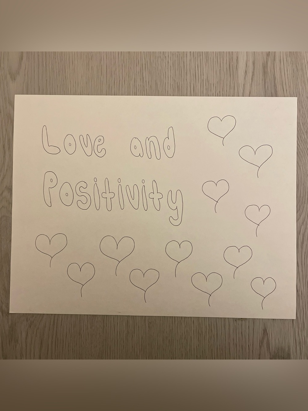 Love and Positivity drawing